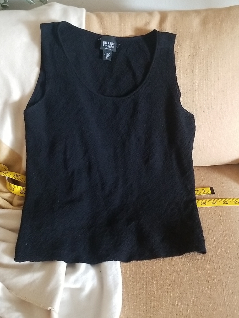 Eileen Fisher black Wool Top